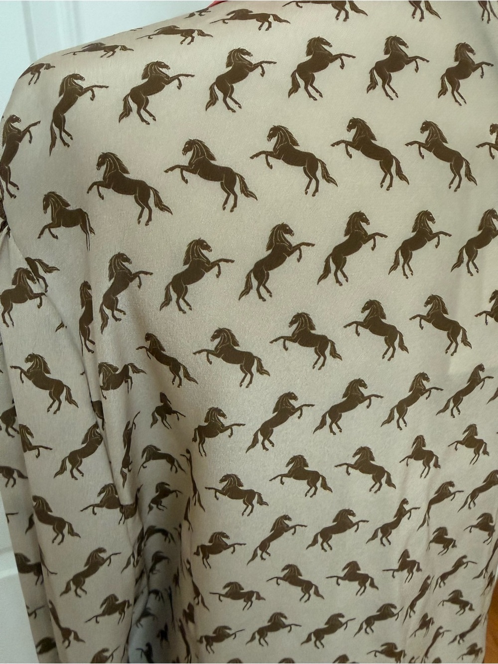 Sonya Horse Print Silk Shirt from LK Bennett - Picture 6 of 14